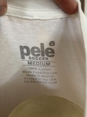 New Licensed Pele Soccer with Muhammad Ali T-Shirt Adult Medium White Unworn