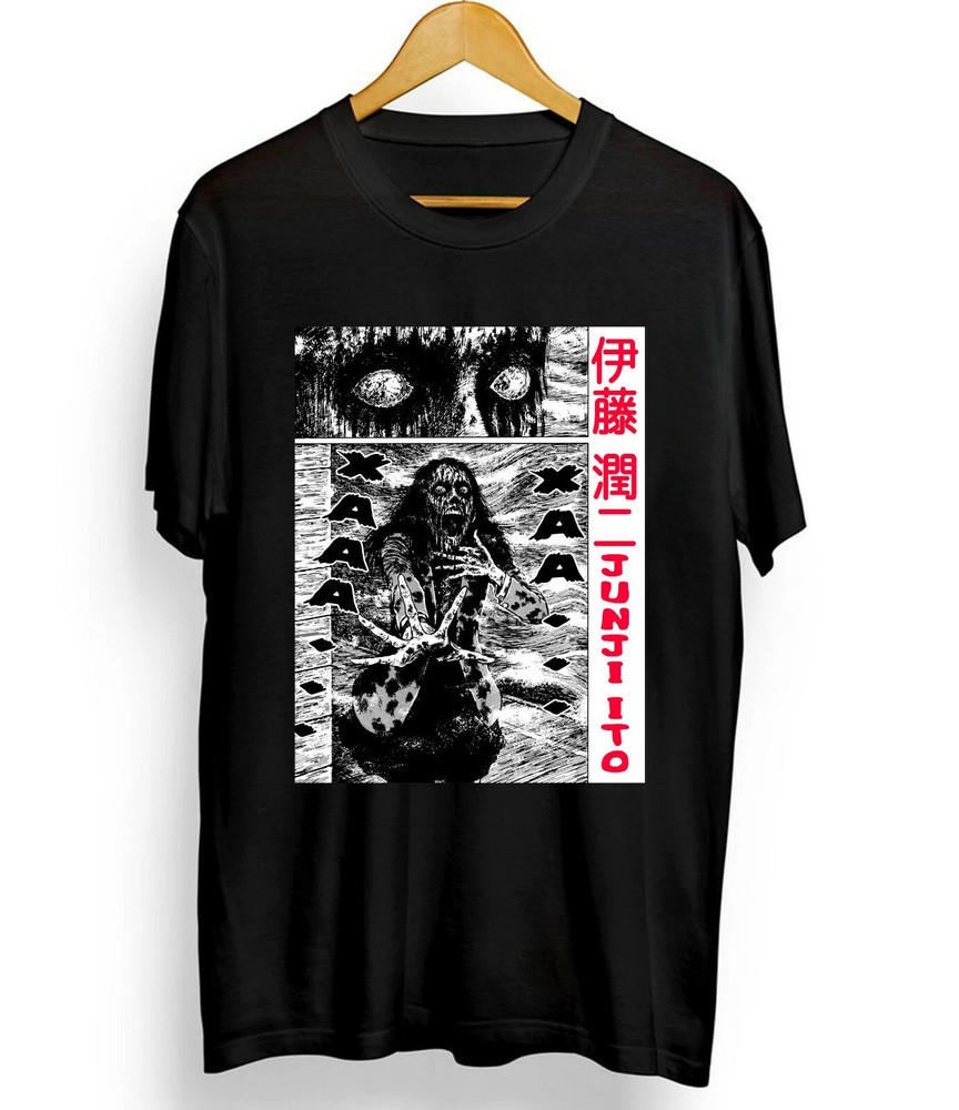 New Tomie Junji Ito Horror Tee, Junji Ito Uzumaki T-Shirt,Horror Manga Black