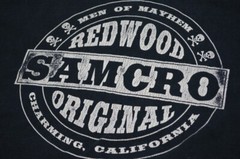 SOA Sons Of Anarchy TV Show Samcro Redwood Faded T-Shirt Size Large Black