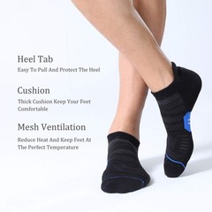 CelerSport 6 Pack Men’s Running Ankle Socks with Cushion Low Cut Athletic Spo…