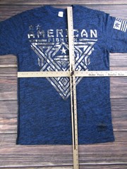 American Fighter Mens Medium Blue Training T Shirt UFC MMA Gym Workout Sports