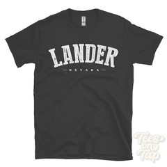 LANDER NEVADA T-SHIRT Battle Mountain Lander USA retro varsity hometown gift
