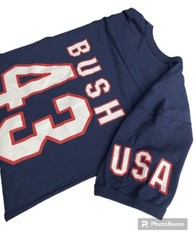 Bush 43 President George W Bush Jersey T-Shirt Gator Adult M Made In USA