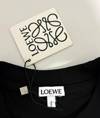 AUTHENTIC LOEWE x SUNA FUJITA BUNNY EMBROIDERED LOGO BLACK T-SHIRT MEDIUM NWT
