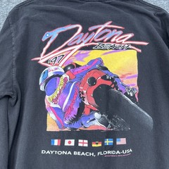 1997 JOHN GALT DAYTONA BEACH 97 MOTOR CYCLE WEEK LONG SLEEVE MEN SIZE L (21×29)