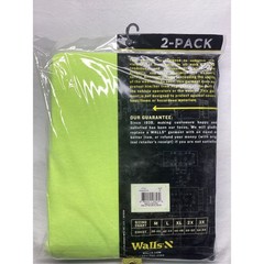 Walls Mens 2-Pack Hi-Vis Yellow Pocket T-Shirts XL Short Sleeve PKS952VY9 New