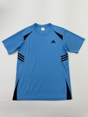 Adidas Boys Blue Athletic Logo T-Shirt Size Regular Condition Varies