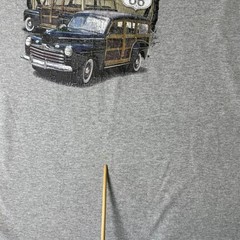 Route 66 Men’s Graphic T Shirt 3XL Gray Vintage Style Car Palm Tree Distressed
