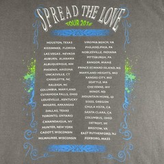 Kenny Chesney Spread The Love 2016 Tour Tee Men Large Gray Comfort Colors Shirt