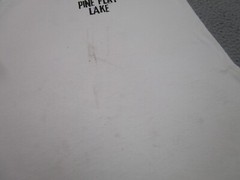 VINTAGE Pine Flat Lake Shirt Mens XL White Grunge Fisherman Tank Top Boat Marina