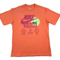 Nike World Tour T Shirt Mens Small Orange Move Your Body Move Your Sole Tennis