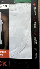 TRUFIT 3 PACK MEN’S XL COTTON KNIT WHITE A-SHIRT COOL DRY STRETCH COMFORT TAGFRE