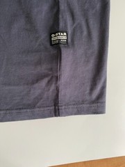 G-STAR RAW Organic Cotton Graphic Logo Tee T-Shirt in Fantem Blue Mens Size S