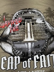 Atlantis Paradise Island Bahamas Shirt “I SURVIVED THE LEAP OF FAITH ” Sz XL New