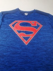 Superman Compression Shirt Men’s Size Medium Blue Red Short Sleeve Logo DC Comic