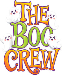 Unisex Halloween Ghost Boo Crew Spooky Retro Graphic T Shirt Costume Gift Tee