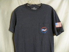 Vineyard Vines Men’s Short Sleeve American Flag Whale Pocket T-Shirt Size SMALL