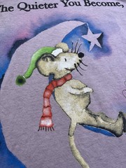 Online Ceramics T Shirt Mouse On The Moon Size XL The Quieter You Become Purple