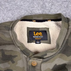 Lee Henley Shirt Mens Large Camo Fleece Lined Waffle Knit Long Sleeve Pullover