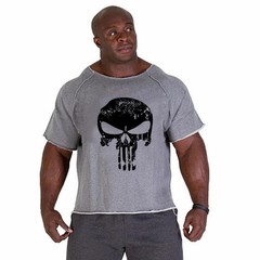Men’s T Shirts Fitness Men Bodybuilding Shirt Batwing Sleeve Rag Shirt Gym