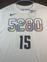 Denver Nuggets Nikola Jokic 15 Nike 5280 City Edition White Shirt Mens XL NBA