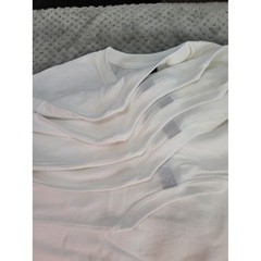 New Lot Of 6 Classic Men’s White Gildan Crewneck T-Shirt Medium