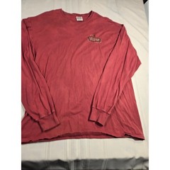 ComfortWash Rocky Mountain National Park Long Sleeve T-Shirt Red XL Cotton