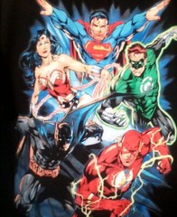 DC Comics Justice League Black T Shirt Screen Printed Graphics Size 2X