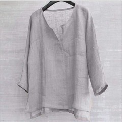 Mens Shirts Blouse Linen Cotton Baggy Kaftan Trends Shirts Casual Tops