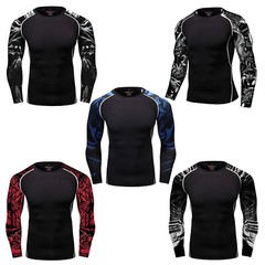 Men’s UPF 50+ Rash Guard Shirts Long Sleeve Swim Shirt Quick Dry Surfing/Diving