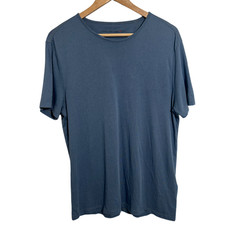 John Varvatos Short Sleeve T Shirt Mens M Blue Round Neck Cotton Modal