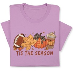 Tis the Season Fall T-Shirt, Pumpkin Spice & Football Autumn Tee