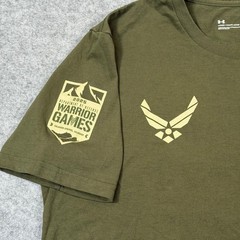 Under Armour Freedom T-Shirt Mens Small Green Air Force Warrior Games 1370810