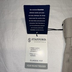 NWT Stafford Men’s 42 x 30 Classic Fit Flat Front Year Round Trouser Pants $70