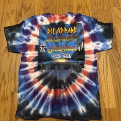 Def Leppard Summer Stadium Tour 2024 Tie Dye Shirt Journey T-Shirt Concert XL