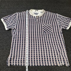 AriZona Shirt Mens XL Blue Short Sleeve Henley Check Pocket Button Logo Tee