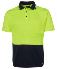 Jb’s wear Hi Vis Traditional Work Safety Polo with Quick drying fabric UPF 50+