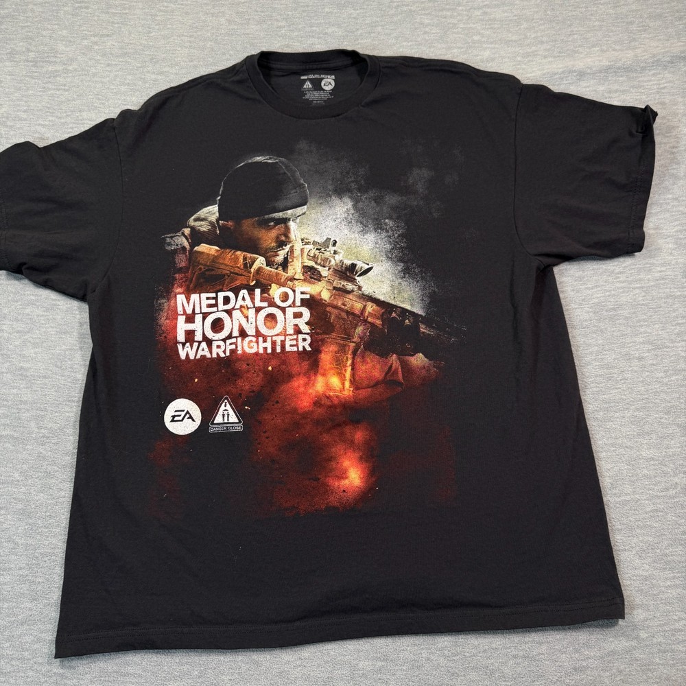 Medal of Honor Warfighter Shirt Men 2XL Black EA Games Video Game Tee