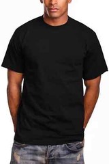 3 NEW PRO 5 PRO5 T-SHIRT SUPER HEAVY BLACK TEE PLAIN BLANK SMALL 3PC