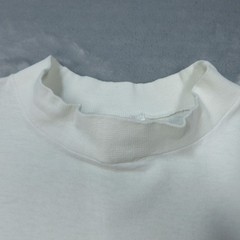 Vintage Fruit of the Loom Shirt Men XL White Mock Neck Long Sleeve USA 90s Thras