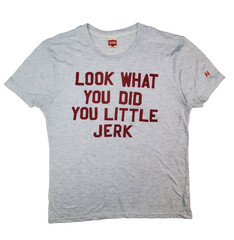 Homage Medium Shirt LOOK WHAT YOU DID YOU LITTLE JERK Gray Home Alone Kevin Tee