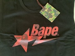 Authentic a bathing ape bape color camo bape sta tank top black L XL 2xl new