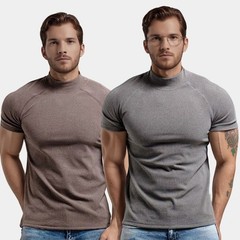 Gym Men’s Muscle Slim Fit T Shirt Streetwear Solid Colors