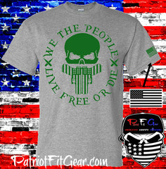 t-shirt, We Teh People, Live Free Or Die, Gun Rights, Skull,Patriotic,Custom tee