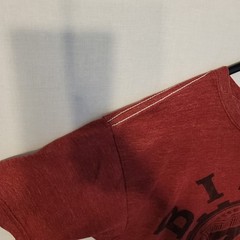 Billabong T-shirt M Wave Badge Logo Est 1973 Poly/Cotton/Rayon Brick Red V Good