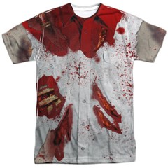 Rippied Zombie Unisex Adult Halloween Costume T Shirt (Front/Back), S-3XL