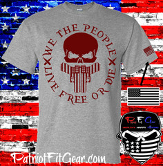 t-shirt, We Teh People, Live Free Or Die, Gun Rights, Skull,Patriotic,Custom tee