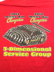 Pontiac Trans Am Graphic T Shirt 3-Dimensional Services Champions 2013-2014