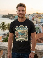 San Juan Puerto Rico Colonial Graphic T-Shirt Unisex Travel Tee
