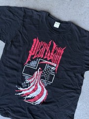 Y2K Pearl Jam Anvil Rock Tour Band Tee Shirt Mens XL American Flag Graphic 2008